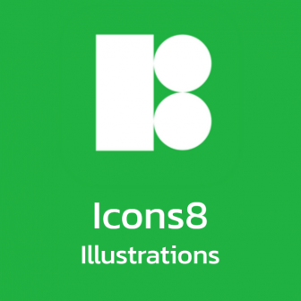 Icons8 Illustrations (สต๊อกภาพวาดประกอบคุณภาพสูง สำหรับงานกราฟิก ออกแบบเว็บ ออกแบบแอปพลิเคชัน หรืองานตัดต่อวิดีโอ)