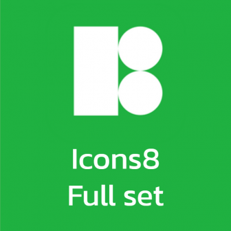 Icons8 Full Set (รวมชุดสต๊อกภาพ ไอคอน ภาพวาด ดนตรีประกอบคุณภาพสูง สำหรับงานกราฟิก ออกแบบ UI หรืองานตัดต่อวิดีโอ)