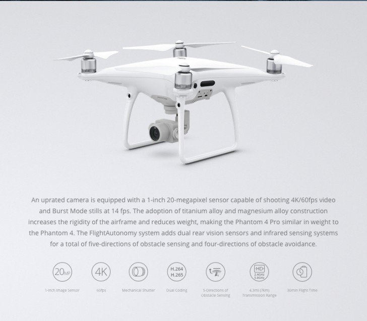 DJI PHANTOM 4 PRO DJI PHANTOM 4 PRO