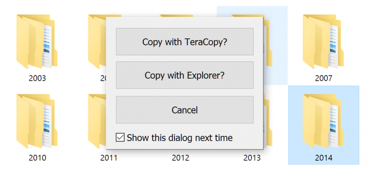 โปรแกรมคัดลอกไฟล์จำนวนมาก ไฟล์ขนาดใหญ่ TeraCopy Pro