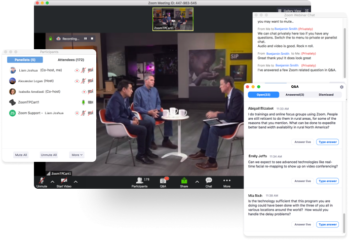 โปรแกรมจัดสัมมนาออนไลน์ Zoom Video Webinars