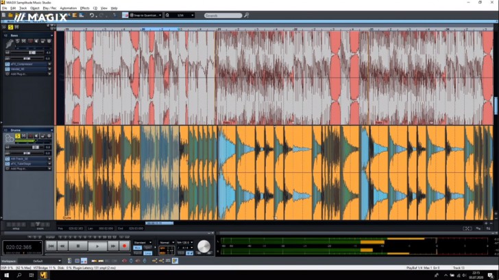โปรแกรมทำเพลง รุ่นมาตรฐาน Samplitude Music Studio 2023