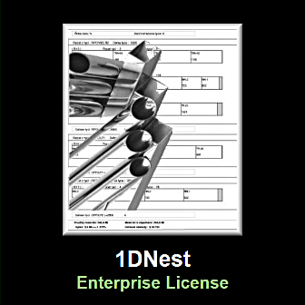 1Dnest Enterprise (โปรแกรมออกแบบแผนการตัดวัสดุ ในอุตสาหกรรมการผลิต ให้มีเศษวัสดุเหลือทิ้งน้อยที่สุด สำหรับคอมพิวเตอร์หลายเครื่อง)