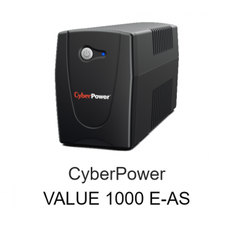 CyberPower VALUE 1000 E-AS (เครื่องสํารองไฟคอมพิวเตอร์ขนาด 1,000 VA / 550 Watts)