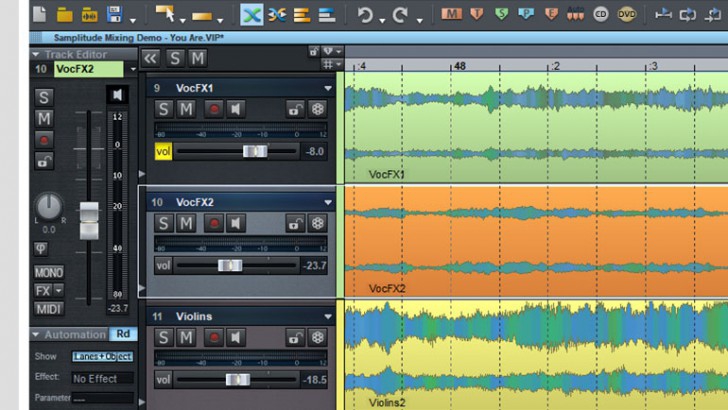 โปรแกรมตัดต่อเสียง มิกซ์เสียง รุ่นโปร Samplitude Pro X7