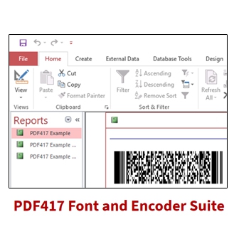 IDAutomation PDF417 Font and Encoder Suite (ปลั๊กอิน สร้างบาร์โค้ด 2 มิติ แบบ PDF417 โดยใช้ฟอนต์ และตัวเข้ารหัส)