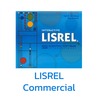 LISREL Commercial (โปรแกรมสถิติ ในรูปแบบ โมเดลสมการโครงสร้าง สำหรับองค์กรธุรกิจ ติดตั้งได้ 2 เครื่อง สำหรับงานวิจัยทางสังคมวิทยา และพฤติกรรมศาสตร์)