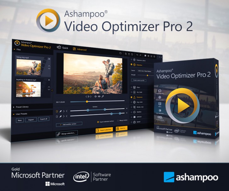 โปรแกรมตัดต่อวิดีโอ Ashampoo Video Optimizer Pro