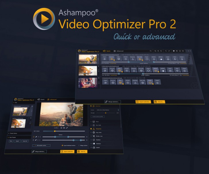 โปรแกรมตัดต่อวิดีโอ Ashampoo Video Optimizer Pro