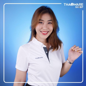 Thaiware Polo Shirt 2022 Limited Edition (เสื้อโปโล Thaiware 2022 เนื้อผ้าไมโครโพลีเอสเตอร์ ใส่ได้ทุกโอกาส ระบายอากาศดี) : White (สีขาว) : XS Size
