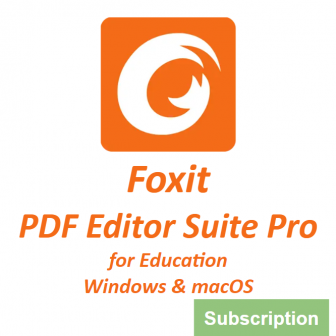 Foxit PDF Editor Suite Pro for Education 2024 (Windows & macOS) - Subscription License (โปรแกรมสร้าง และจัดการเอกสาร PDF รุ่นโปร สำหรับสถานศึกษา ระบบปฏิบัติการ Windows และ macOS ลิขสิทธิ์รายปี)
