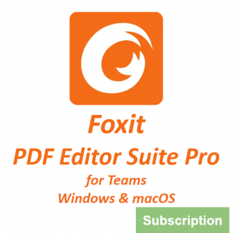 Foxit PDF Editor Suite Pro for Teams 2024 (Windows & macOS) - Subscription License (โปรแกรมสร้าง และจัดการเอกสาร PDF รุ่นโปร สำหรับทีมงาน ระบบปฏิบัติการ Windows และ macOS ลิขสิทธิ์รายปี)