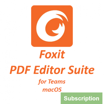 Foxit PDF Editor Suite for Teams 2024 (macOS) - Subscription License (โปรแกรมสร้าง และจัดการเอกสาร PDF รุ่นมาตรฐาน สำหรับทีมงาน ระบบปฏิบัติการ macOS ลิขสิทธิ์รายปี)