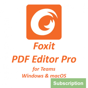 Foxit PDF Editor Pro for Teams 2023 (Windows & macOS) - Subscription License (โปรแกรมสร้าง และจัดการเอกสาร PDF รุ่นโปร ราคาถูก สำหรับทีมงาน ระบบปฏิบัติการ Windows และ macOS ลิขสิทธิ์รายปี)