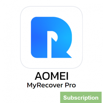 AOMEI MyRecover Pro - Subscription License (โปรแกรมกู้ข้อมูล กู้ไฟล์ที่เผลอลบไป กู้ไฟล์จากความเสียหายของ Windows รุ่นโปร ลิขสิทธิ์ซื้อขาดรายปี)