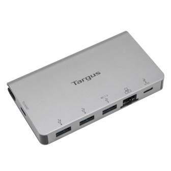 Targus USB-C Multi-Port Hub Adapter 100W Power (อุปกรณ์เพิ่มช่อง USB 4 ช่อง และพอร์ตเชื่อมต่อเครือข่าย Gigabit)