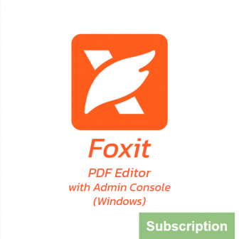 Foxit PDF Editor with Admin Console (Windows) - Subscription License (โปรแกรมสร้าง และจัดการเอกสาร PDF รุ่นมาตรฐาน สำหรับทีมงาน ลิขสิทธิ์จ่ายรายปี)