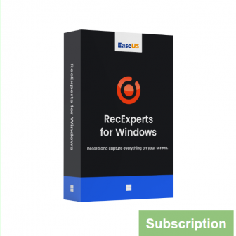 EaseUS RecExperts for Windows - Subscription License (โปรแกรมอัดวิดีโอหน้าจอ บันทึกวิดีโอจากหน้าจอ กล้องเว็บแคม ใช้แคสเกม ทำสื่อการสอนได้ ลิขสิทธิ์แบบรายปี)